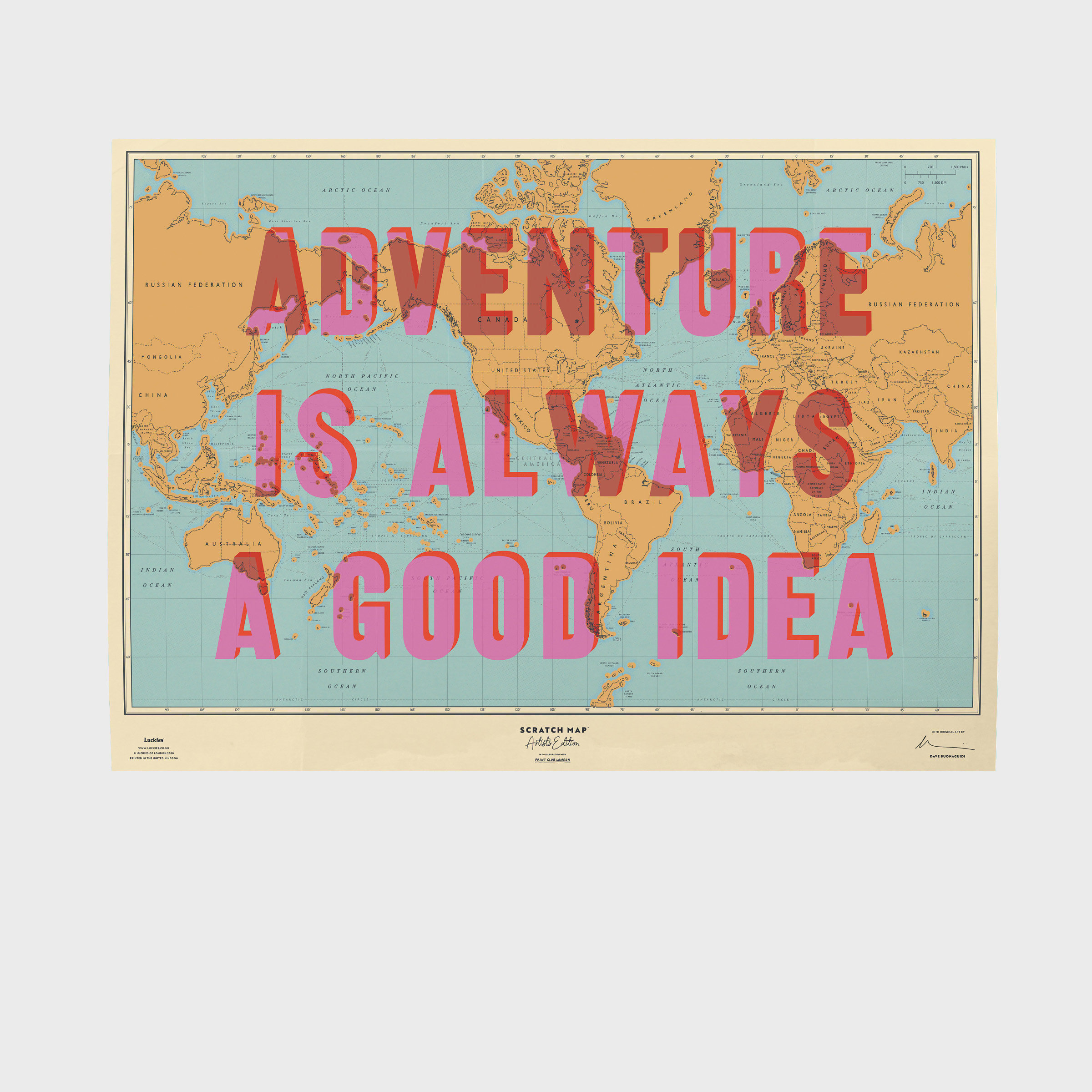 Scratch Map Adventure Poster