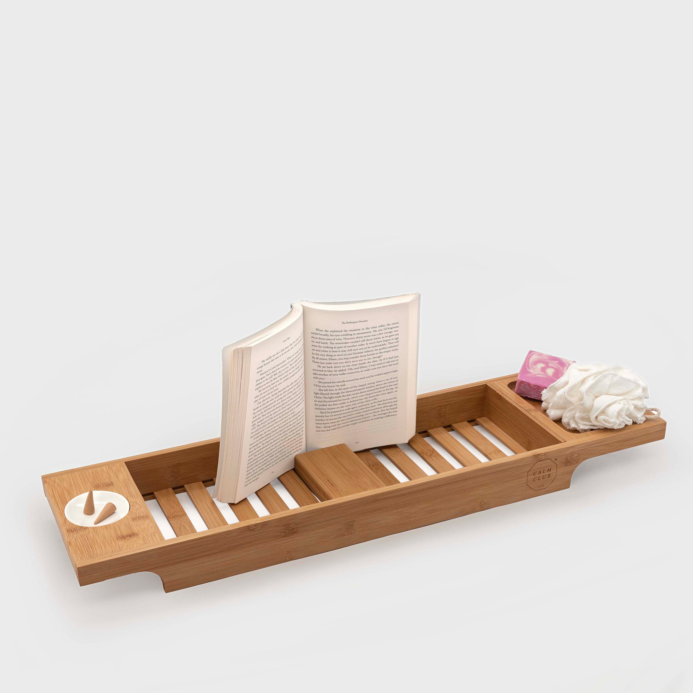 Calm Club Wooden bath caddy