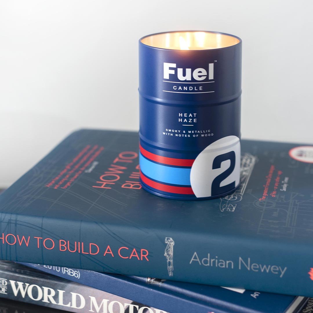 Fuel racing oil can scented candle