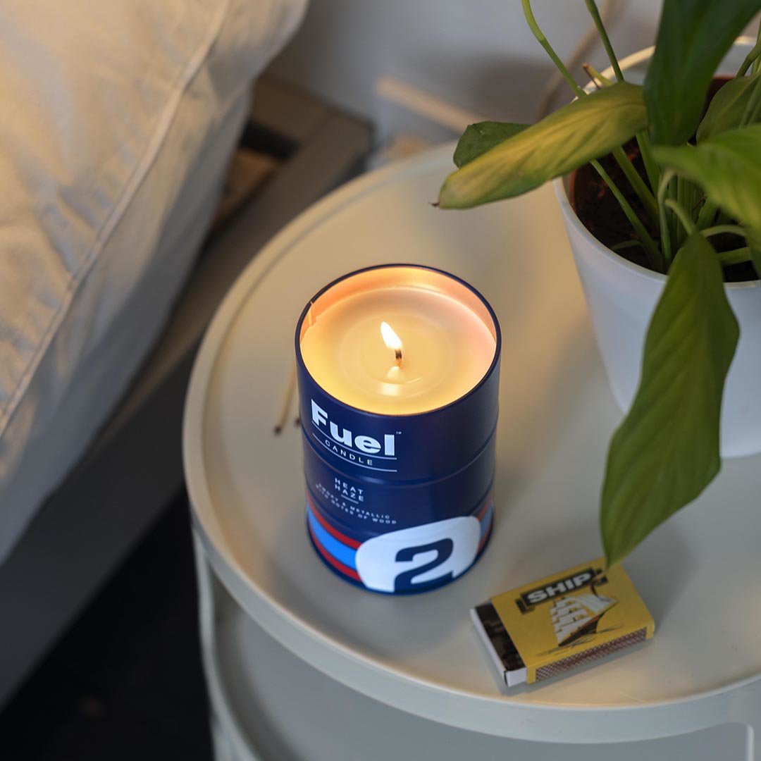 Fuel Motor racing oil can candle