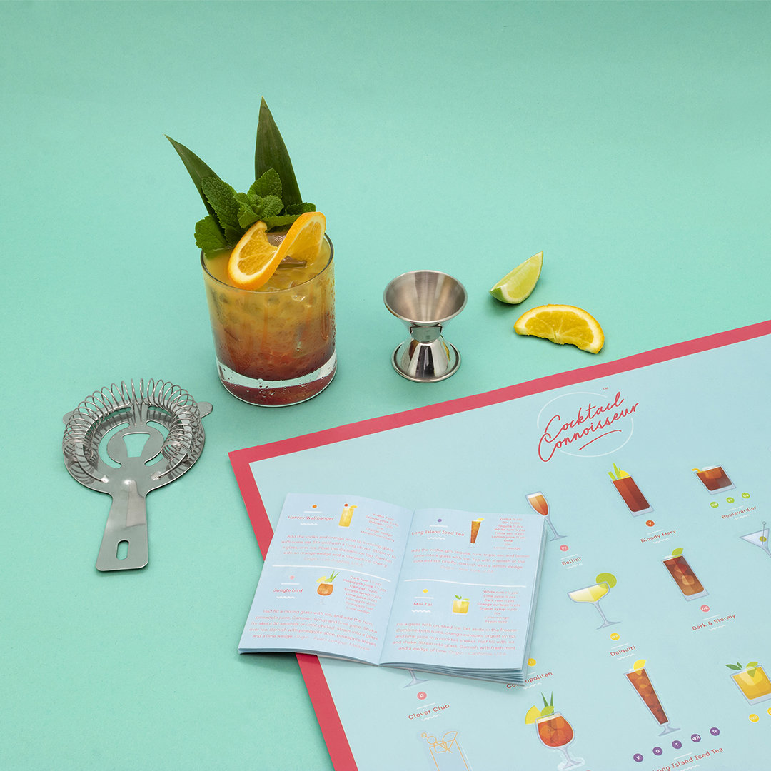 scratch off cocktail Poster and guidebook