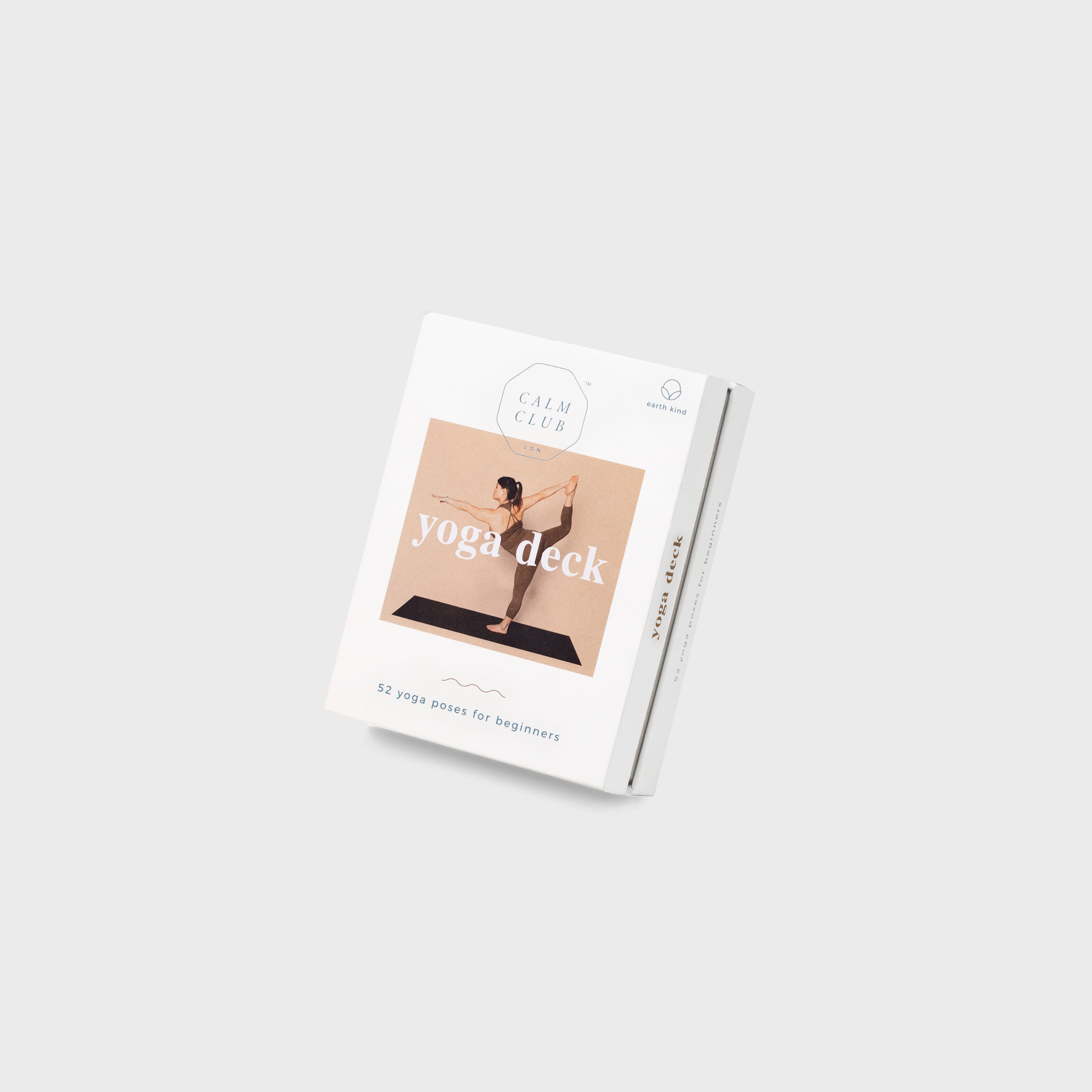 Calm Club 52 card pack of yoga poses in a box