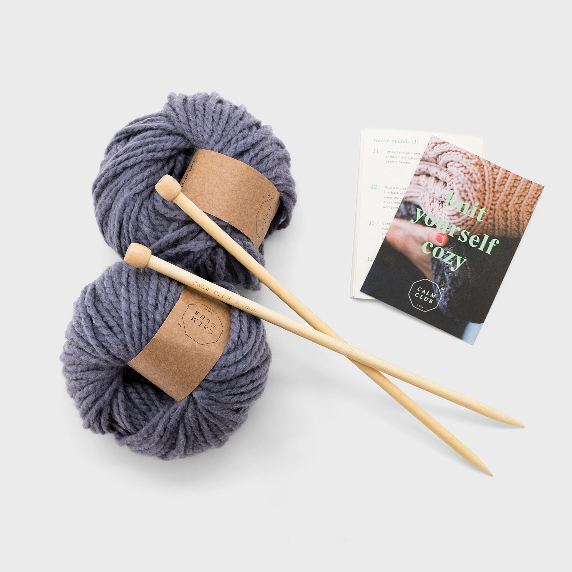 Calm Club Blanket knitting kit