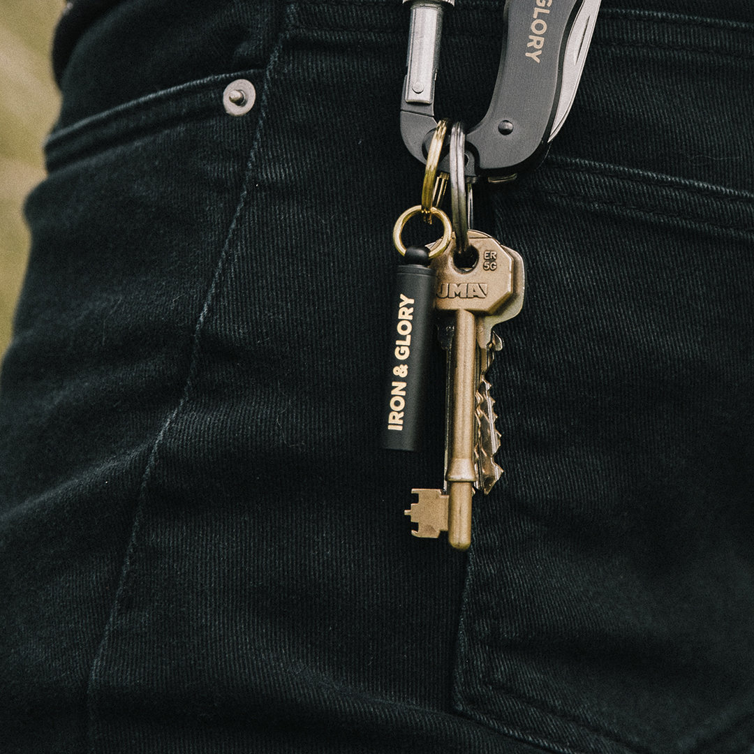 Iron & Glory Survival Whistle Keychain