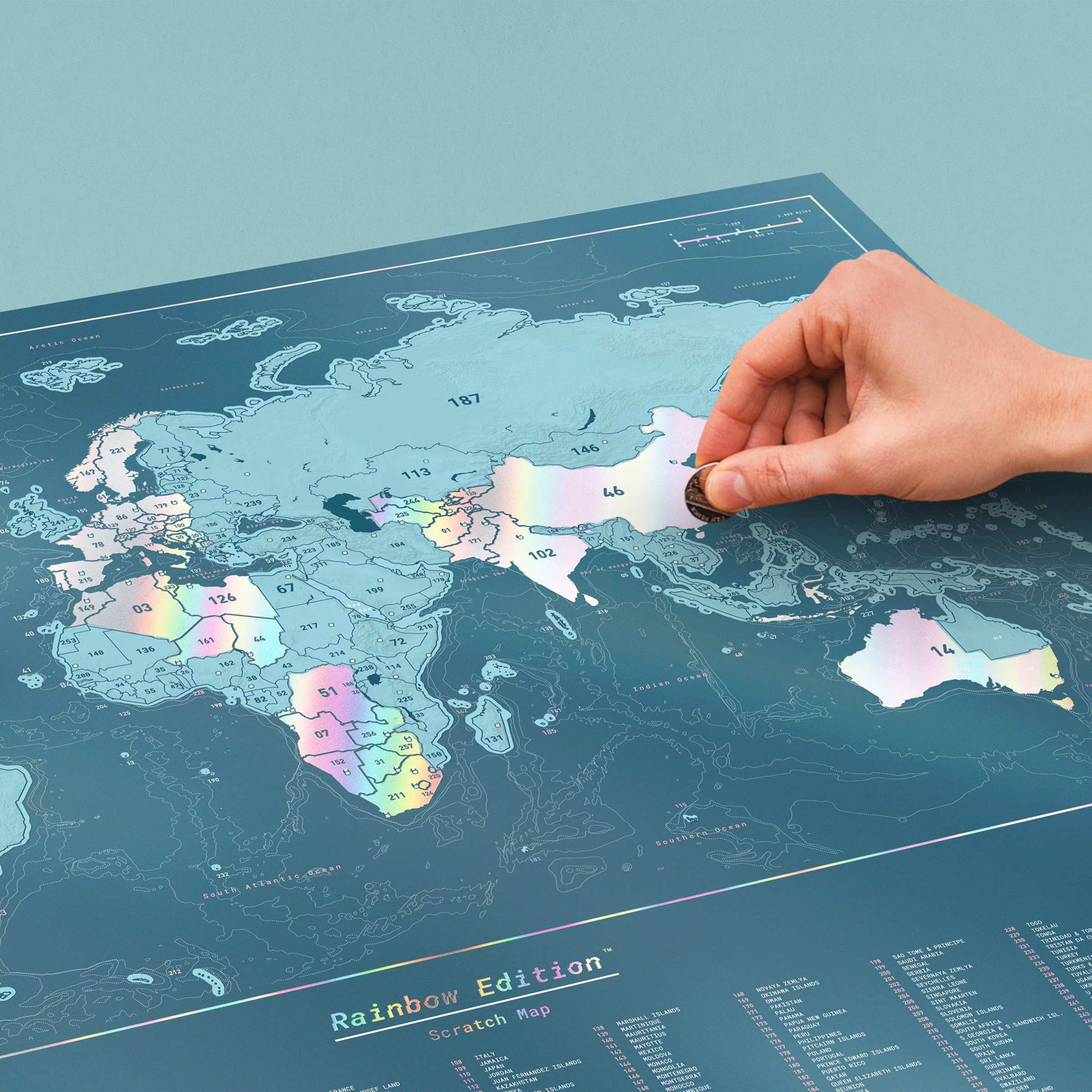 Scratch Map Rainbow