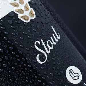 Close up of a can of stout