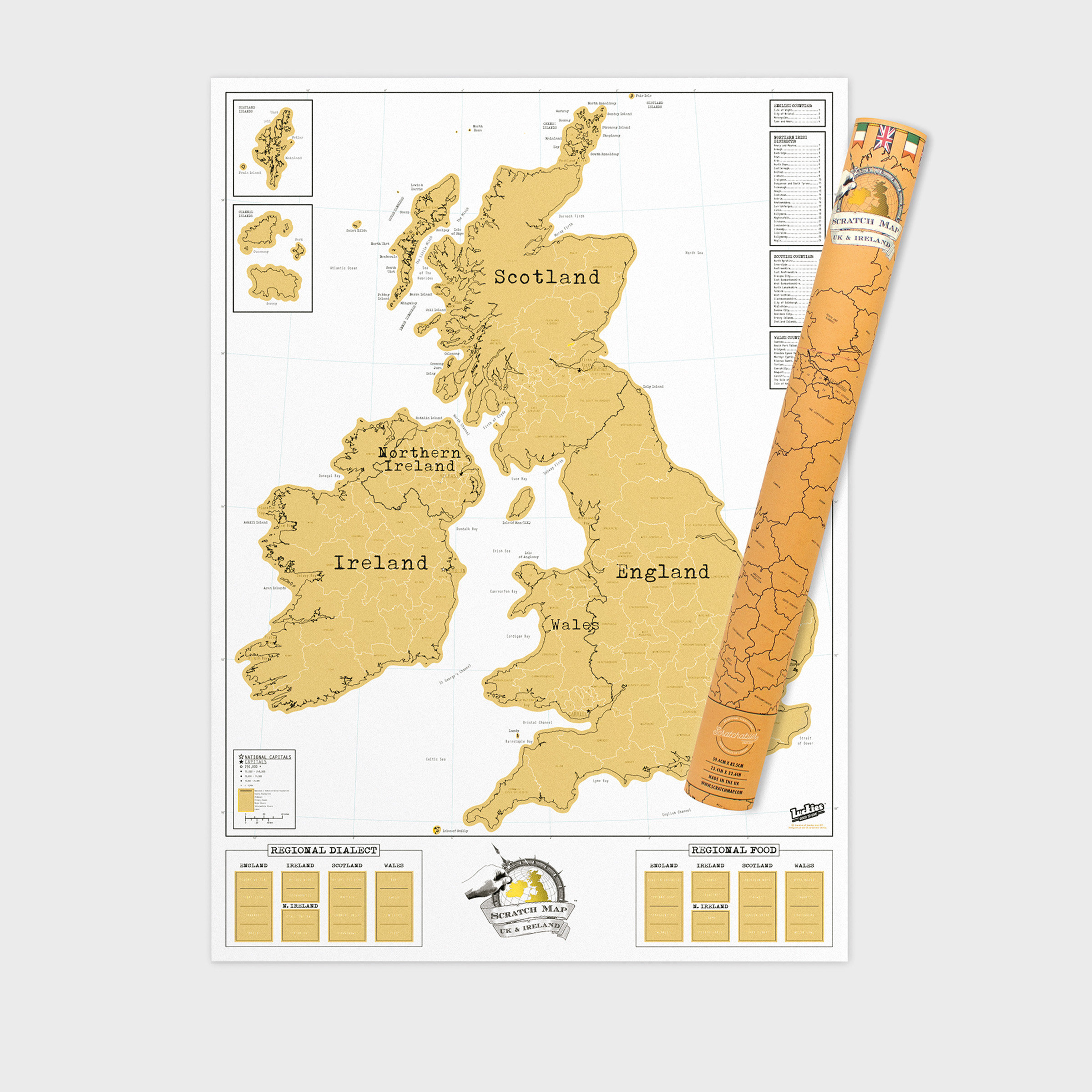 Scratch Map British Isles
