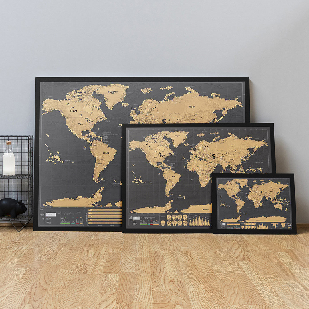 Deluxe Scratch Map by Luckies of London (3 Sizes)