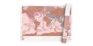 Pack and Product Rose Gold Scratch Map