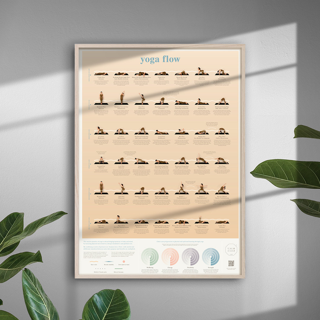 Yoga Flow Poster on sunny wall
