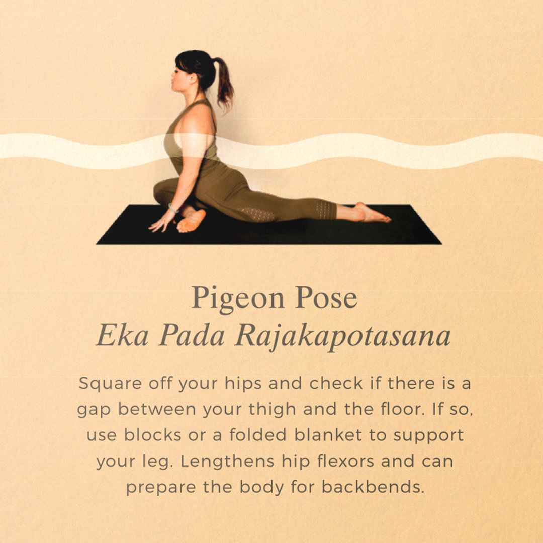 Yoga Flow Poster Pigeon Pose