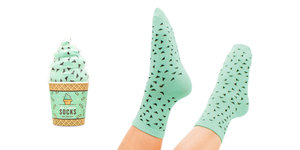 Pack and Product Ice Cream Socks Mint Choc Chip