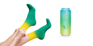 Pack and Product Cocktail Socks Mojito