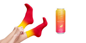 Pack and Product Cocktail Socks Tequila Sunrise