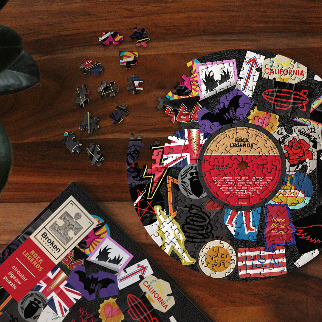 Puzzle of classic Vinyl Rock Records
