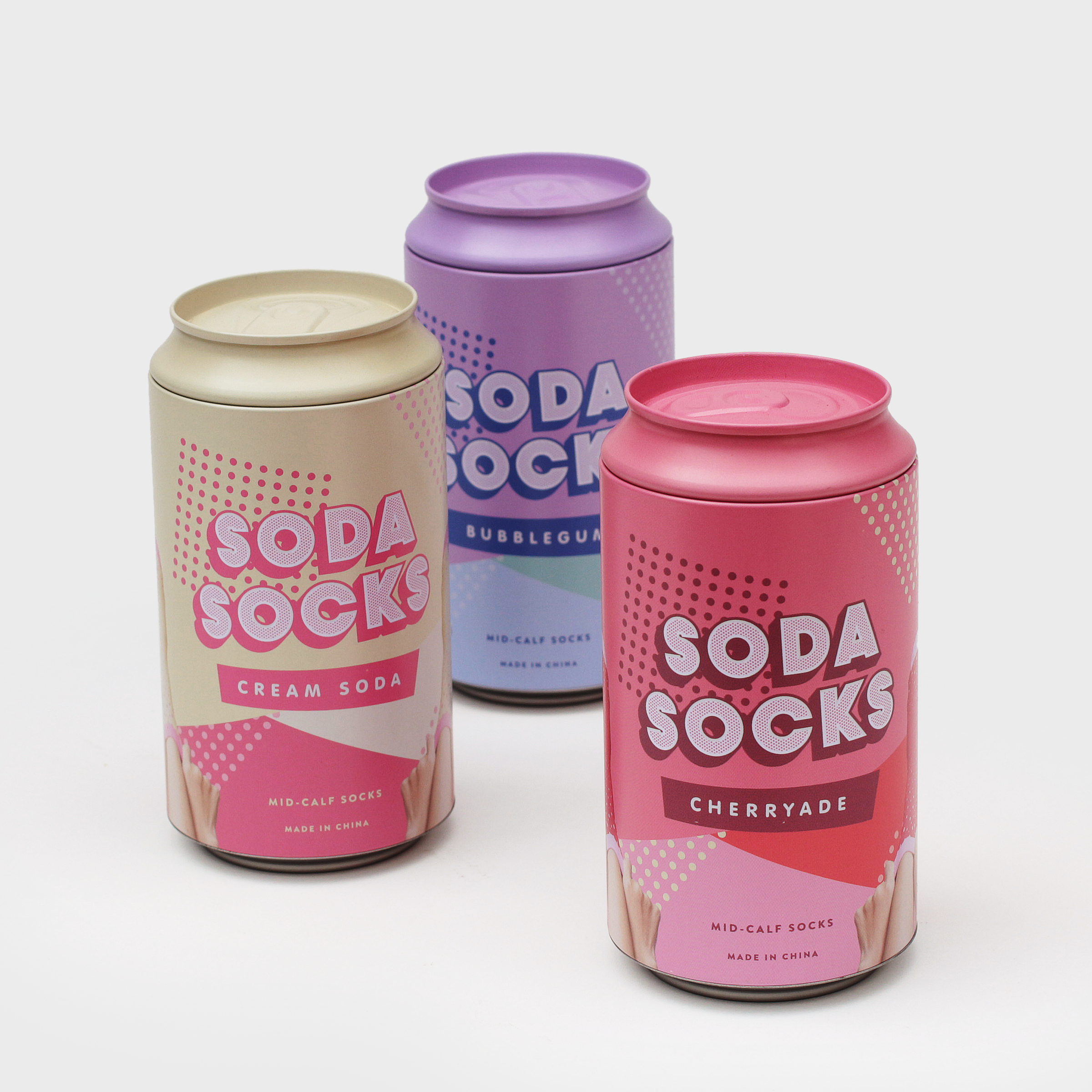 Soda Socks in a can