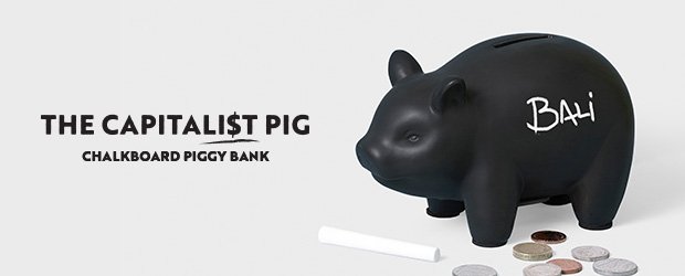 Chalkboard sales piggy bank