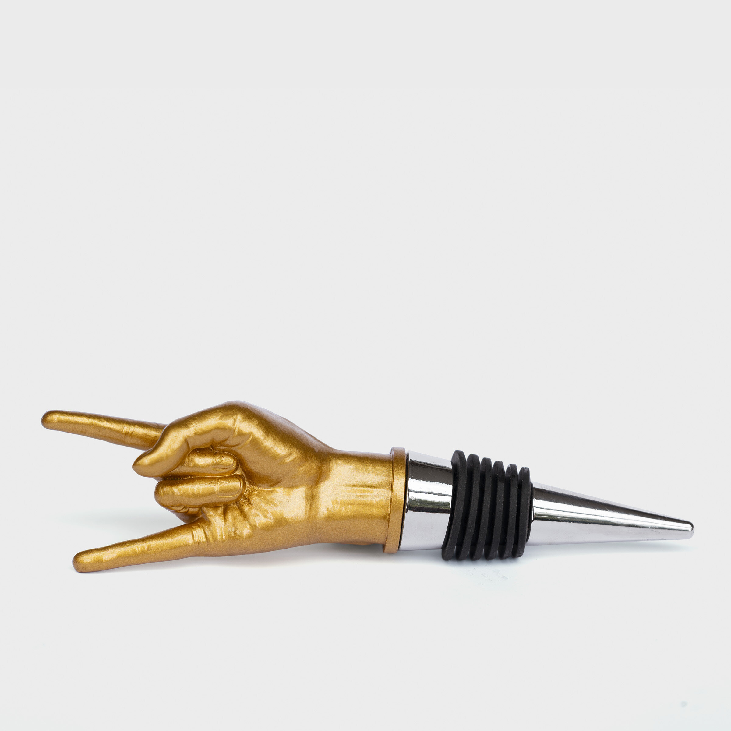 Bottle Stopper, Gold, Wine, Drink, Rock, Hand