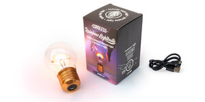 Cordless Lightbulb with Rainbow Filament - Rechargeable