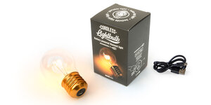 Cordless Lightbulb with Curly Filament - Rechargeable