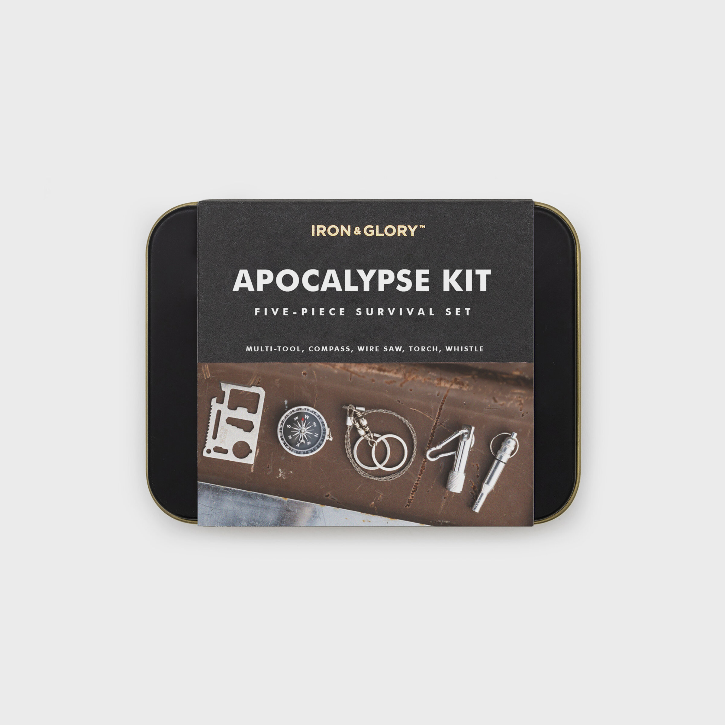 Apocalypse Survival Kit : Iron & Glory 5 piece survival set (Luckies)