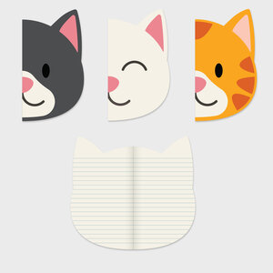 Cats cat-and-dog-shaped-pocket-notebooks