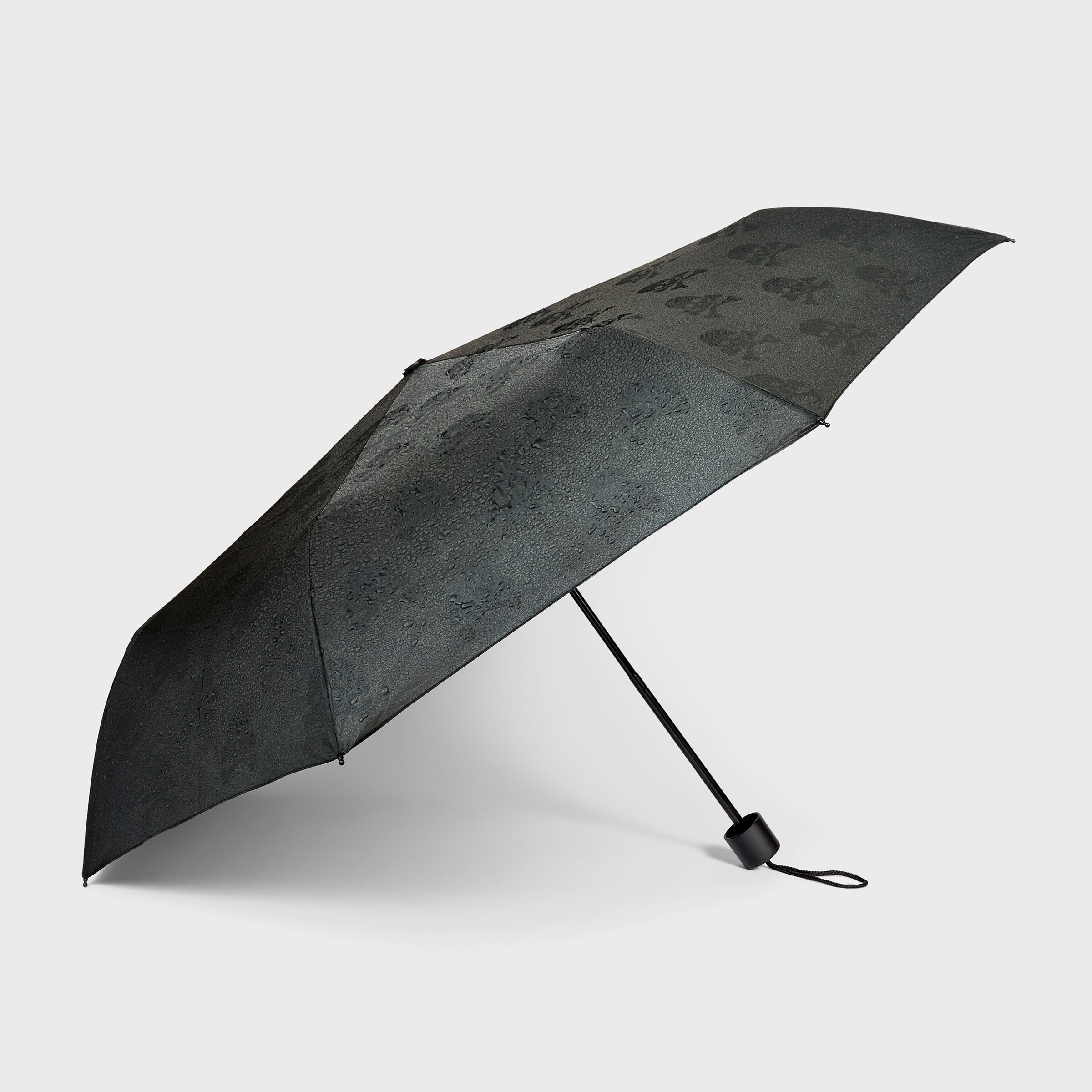 Umbrella with wet skull pattern