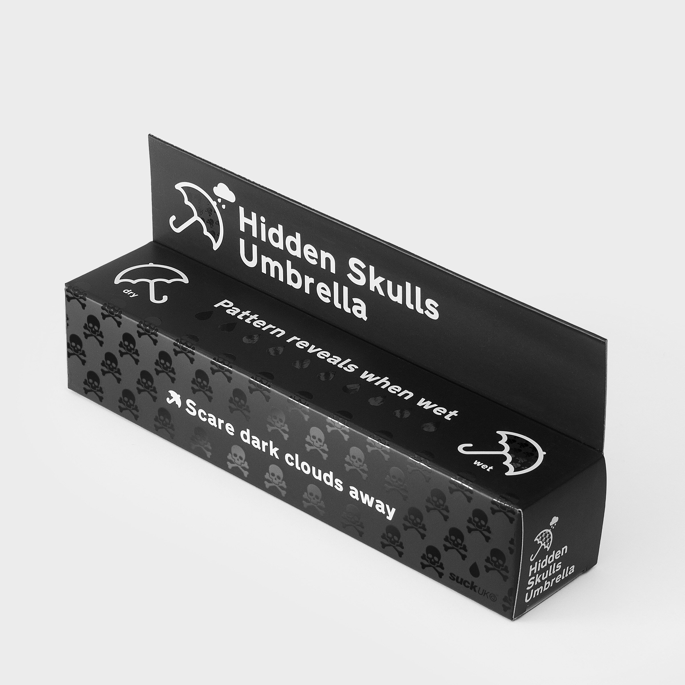 Black Packaging with Spot Varnish Skulls