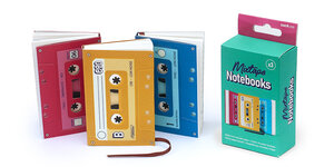 Cassette Tape Notebooks pack of 3