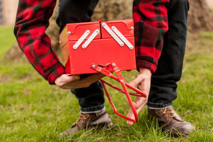 BBQ carry handles transform into legs