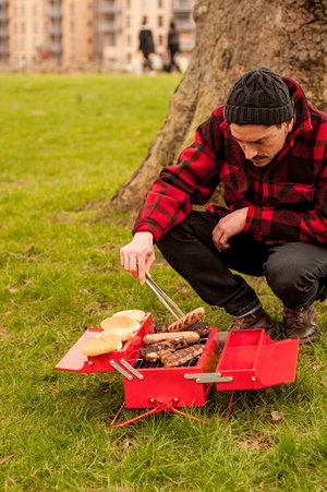 BBQ made from a toolbox