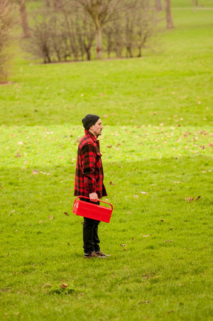 Man holding BBQ Toolbox