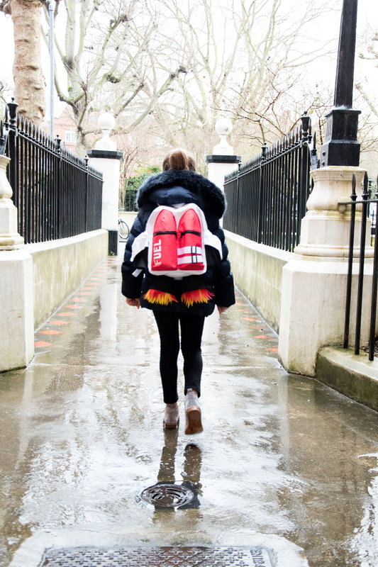 Jetpack Backpack : Take off for school.