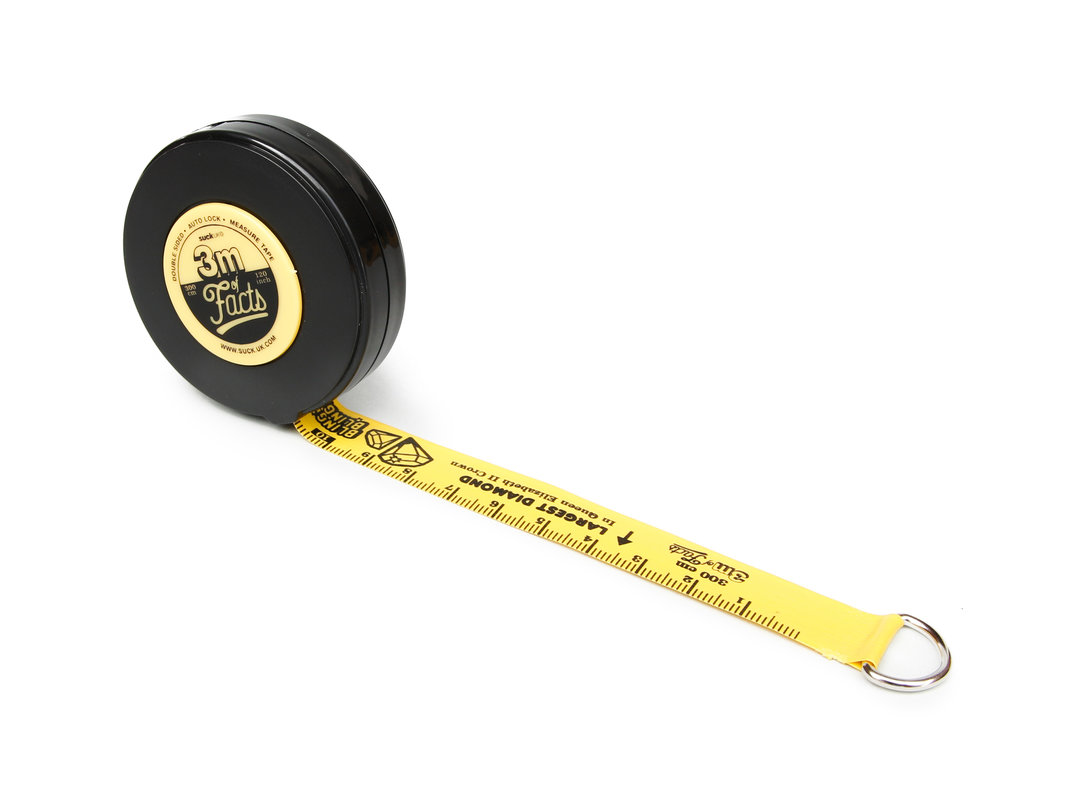  Suck UK, Fun Fact Kids Tape Measure, 3m Double Sided Tape  with Interesting Facts, Novelty Measuring Tape, Funny Gifts & Novelty  Gifts, Kids Measuring Tape