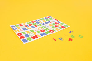 Alphabet fridge magnet style stickers