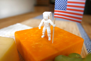 Original space mission theme cheese toothpick holder