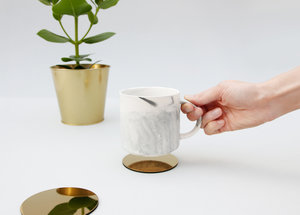 Quality fake marble coulor tea mug