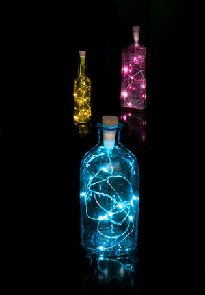 Decorative empty bottles mood light cork for work colleagues