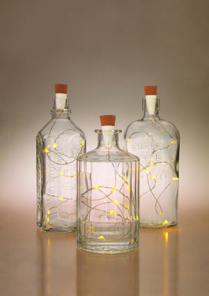 Rechargeable Bottle Lights to Upcycle Gin Bottles 