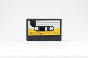 Tape-Dispenser Cassette. in Yellow.