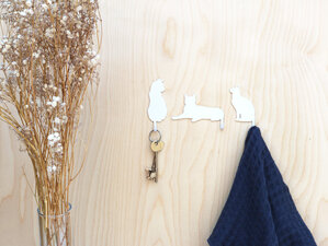 cat dog hooks keys