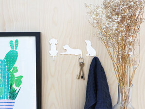 cat dog hooks keys