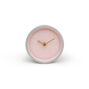 Novelty pink and grey desk clock work-mates gifts