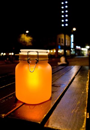 cookie jar light on table