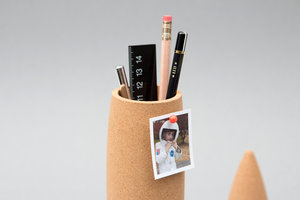 Cork Desk Organiser with lid