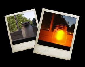 comparing sun jar during the day and night 