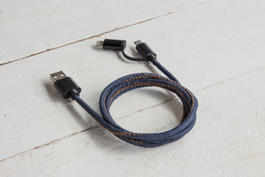 Denim designer USB charger for iphone and micro usb