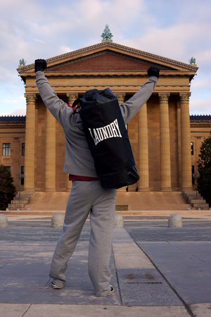 exercising with diy punching bags 