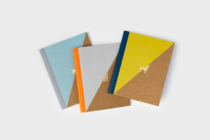 Cat and Dog Note Books, Good Design Works, Three, Gold, Pet