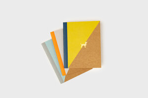 Cat and Dog Note Books, Good Design Works, Three, Gold, Pet